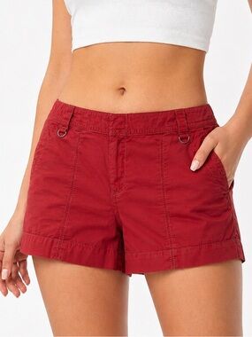 Ann Taylor LOFT Women's Dark Watermelon Mis-Rise Shorts, 6
